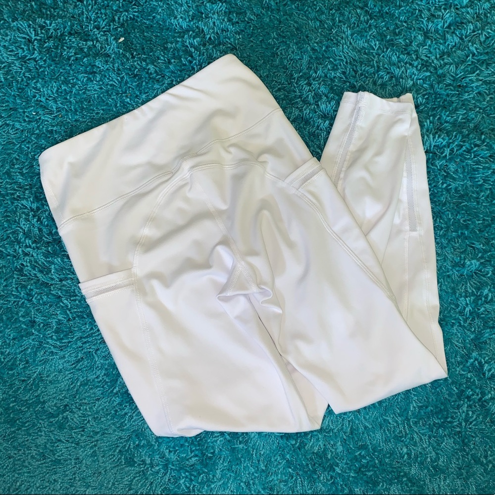 White workout leggings